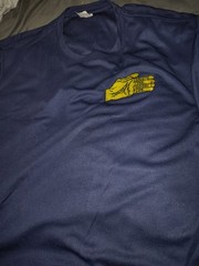 Men’s Navy Graphic Print Crew Neck Short Sleeve T-Shirt “Salute the Good Life”