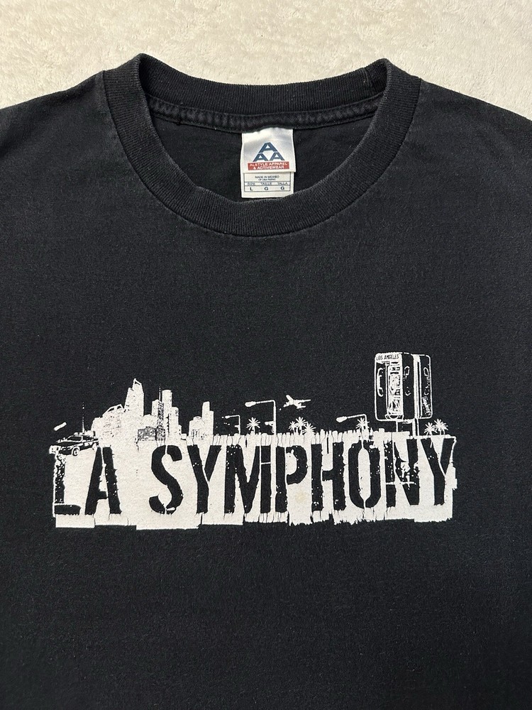 Vintage 2000s Y2K LA Symphony Rap Hip Hop Group Music Promo Streetwear T-Shirt L