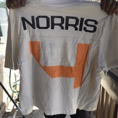 Abercrombie & Fitch McLaren F1 Lando Norris LN4 Cropped T-Shirt White Large