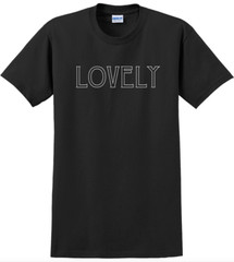 Lovely T-Shirt Short Sleeve Graphic Tee Unisex apparel Text logo design
