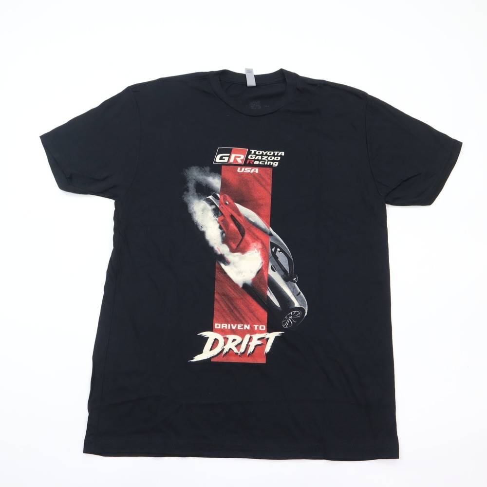 Toyota Gazoo Racing USA T-Shirt Mens Medium Slim Fit Black Drifting Cars NWOT