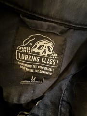 Lurking Class Zip Up Work Shirt Sz M Sketchy Tank Don’t Look Back Black Jacket