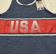 Men’s Chubbies USA Tank Top Size Small Blue White Sleeveless NWT