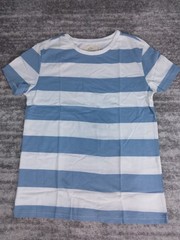 Zecmos Shirt Men’s Medium Blue Striped Short Sleeve Tee NWOT