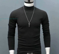 Mens Turtle Neck Sweater T-Shirt Tee Extra Soft Tops Winter Warm Size S-5XL Gift