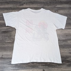 Vintage 80s Hong Kong Dragon T Shirt Mens M Medium White Tourist Tourism Travel