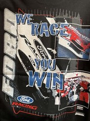 Vintage Checkered Flag Sports Ford Racing T-Shirt XL