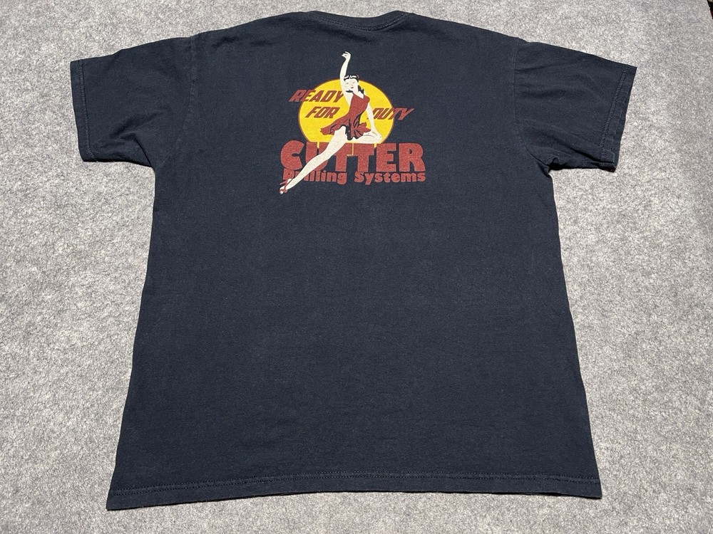 Cutter Drilling Systems Ready For Duty Oil Petroleum Black Large Shirt South TX