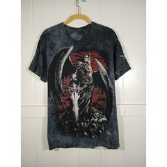 The Mountain Death Wish Grim Reaper Skulbone Tie Dye Shirt Tee Small Abrar Ajmal
