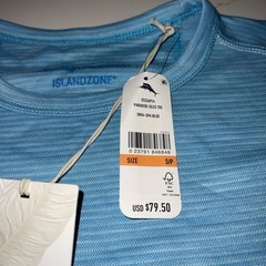 Tommy Bahama T Tee Shirt Paradise Isles Performance Spa Blue Small