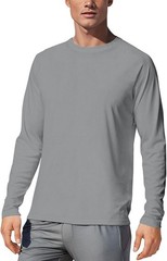 Men’s UPF 50+ Long Sleeve Rash Guard�CQuick Dry Sun Protection Shirt for Running