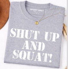 Shut Up And Squat! Shirt (Navy Blue) Unisex T-Shirt