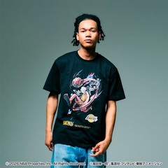 ONE PIECE × NBA T-Shirts Luffy x Los Angeles Lakers BLACK、White