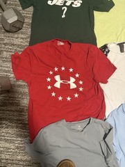 Mens Brand Name Designer T Shirt Lot Of 12 M/L UNDER ARMOR NFL HUMOR NBA