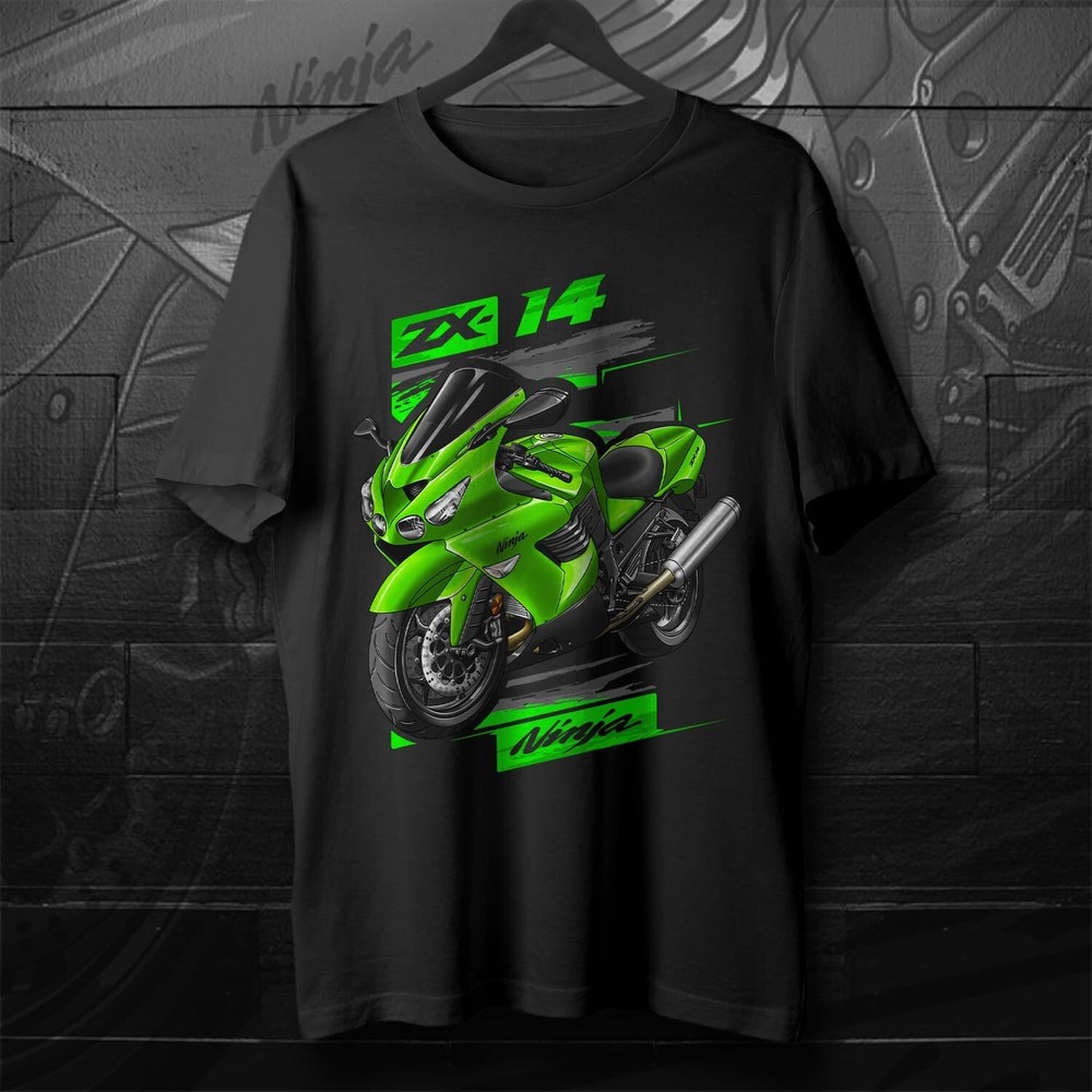 Kawasaki ZX-14 2006-2011 T-Shirt, Motorcycle Tee for Riders Kawasaki ZX14