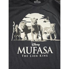 Disney Mufasa The Lion King Mens Large Black Graphic T-Shirt 100% Cotton
