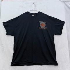 Harley Davidson T Shirt Men 2XL Black Grand Turk Girl Biker Motorcycle Wolf Bare