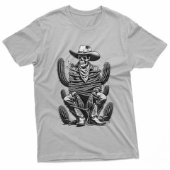 Skeleton Cowboy Cactus Desert Alt Goth Western Gothic Skull T-Shirt