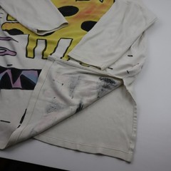 Vintage Bill Gian Hand Painted Wearable Art Shirt 1987 Oversized Dinosaur Crown