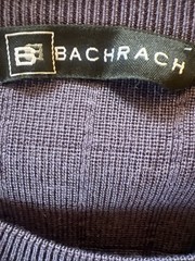 Bachrach Silk Shirt Mens 2XL Purple Lightweight Stretch Casual Crewneck