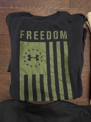 Under Armour Freedom TShirt Lot Of 6 Mens Sz M Desert Sand Black America USA