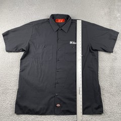 Dickies Custom Rod’s Auto Shop Work Shirt Button Up Embroidered Black XL Blend