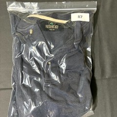 RedHead Thermal Shirt Mens Large Navy Blue Waffle Knit Cotton Henley Neck Casual