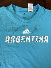 Adidas Argentina FIFA World Cup Qatar 2022 Signed T-Shirt Men’s Large Blue