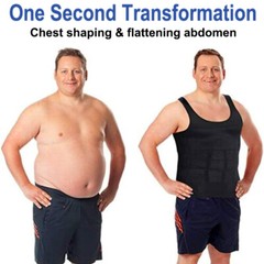 Men Slimming Body Shaper Compression Gynecomastia T-shirt Posture Corrector Vest