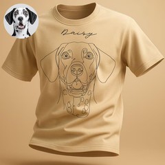 Custom Pet Outline Comfort Tee Personalized Dog Cat Memorial Shirt Gift Idea