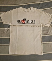 Final Fantasy VI 6 Double Sided White T Shirt Game Square Enix Size Small NWOT