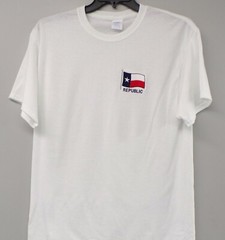 State Of Texas Republic Embroidered Adult T-Shirt S-6XL, LT-4XLT New