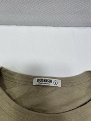 Buck Mason Crew Neck T-Shirt Straight Hem Size Small Beige Brown Casual