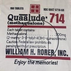 Quaalude Rorer 714 Custom T Shirt Wolf Of Wall Street Pill Drug CHOOSE YOUR SIZE