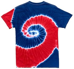 Swimming A Swimmer Does More Funny Tie Dye T-Shirt Size Medium Red White & Blue