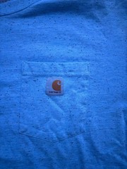Carhartt K87 Loose Fit Heavyweight Short-Sleeve Pocket T-Shirt in Heather Blue