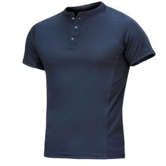 Outdoor Men’s Henry Collar Short Sleeve Shirts Waffle Quick dry Casual T-Shirts