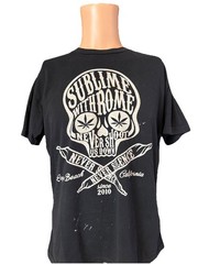 Distressed Sublime With Rome Never Shoot Us Down Tour Black Shirt Size Medium