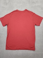 Eddie Bauer Shirt Mens Large Red Solid Tagless Logo Crewneck Tee Cotton Blend