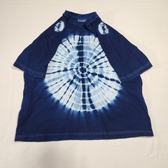 Tie Dye Shirt, Tony Brown, Large, Blue, Front Back and Shoulder Graphics