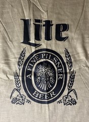 Vtg 80s (Miller) Lite A Fine Pilsner Beer T Shirt Single Stitch UNWORN Men’s M/L