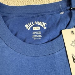 NEW Billabong Surf Waves Logo True Blue T Shirt Men’s Size Large 100% Cotton
