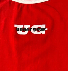 New UNDERGEAR International Male Red & White Cotton Fitted Tank Top sz XL