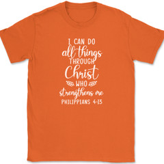 I Can Do All Things Through Christ T-Shirt Christian Praise Jesus God Tee