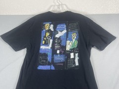 Basquiat T Shirt Mens Large Black Crown Logo Jazz Art Colorful Back Print