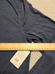 Lucky Brand Venice Burnout Mens M Long Sleeve Henley Shirt Denim Blue NWT