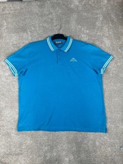 Kappa Baggy T-Shirt Blue Men’s XL Oversized Relaxed Casual Collared Vintage 90s