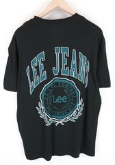 Lee Herren T-Shirt M Locker Schwarz 100% Baumwolle Kurzarm