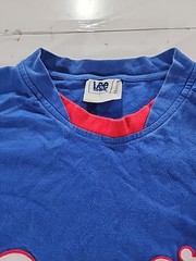 Vtg Lee Sport [Team] Crewneck Blue Red Contrast Collar Retro Gorpcore XL
