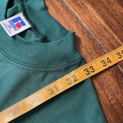 Russell Athletic Tshirt XXL Green USA VTG 90s 100% Cotton 5